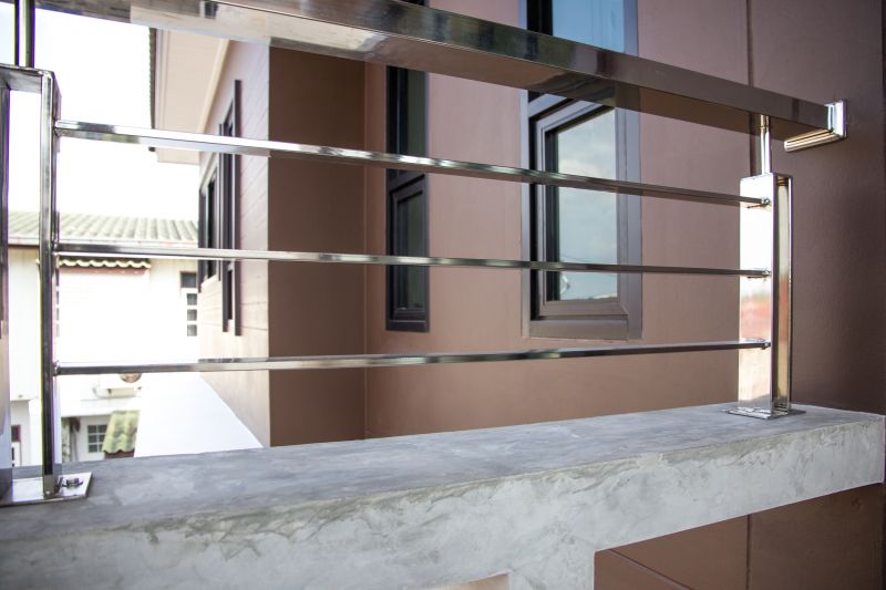 Metal Railing Mountings in Use